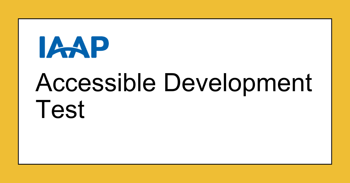 Accessible Development Test - English AccDevQuiz