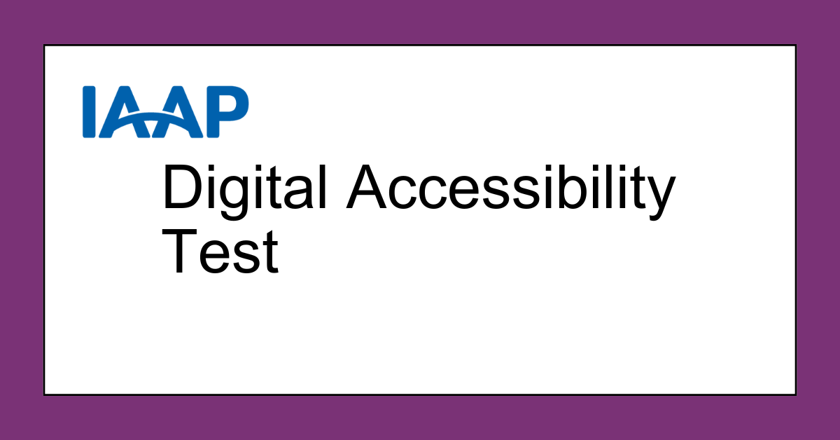 Digital Accessibility Test - English DigA11yQuiz