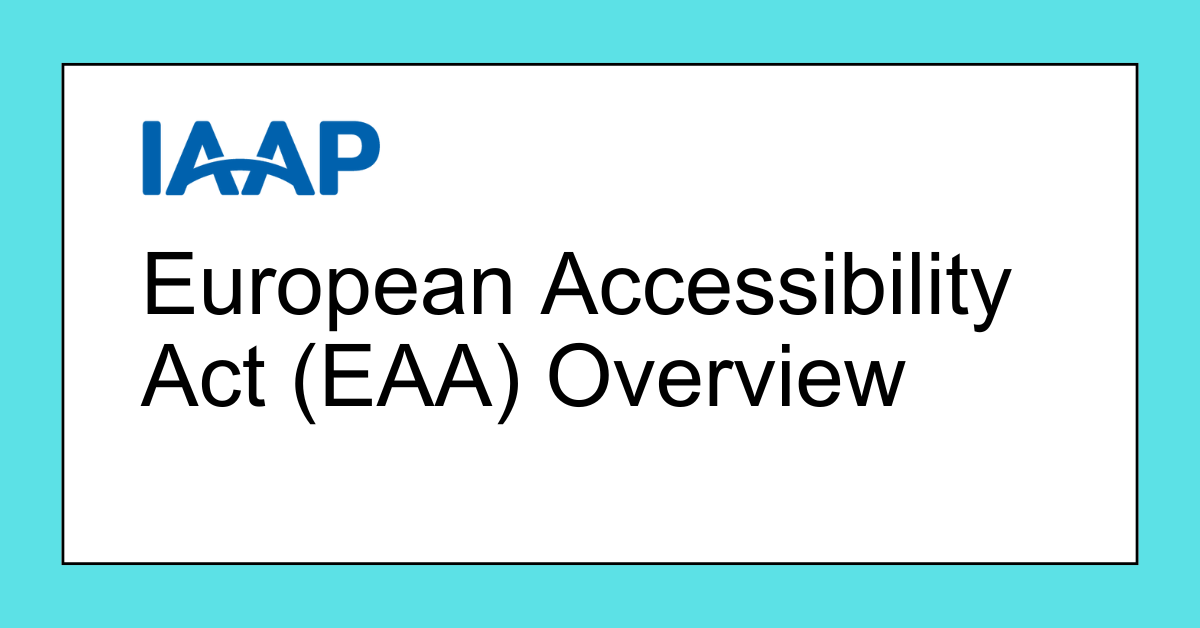 European Accessibility Act (EAA) Overview EAAov