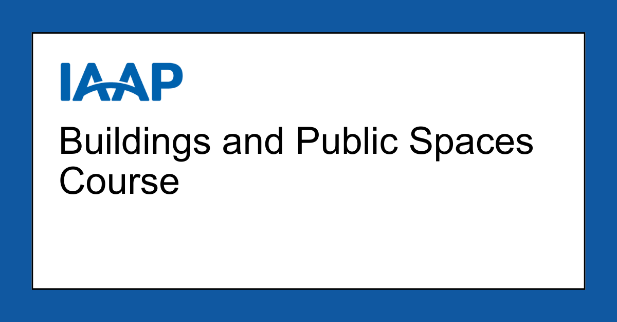 Buildings and Public Spaces Course - English IAAP